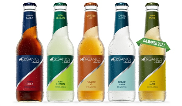 Organics By Red Bull® ora in bottiglie di vetro slim